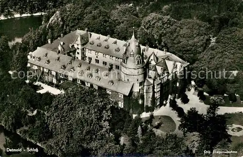AK / Ansichtskarte Detmold Fliegeraufnahme Schloss Detmold