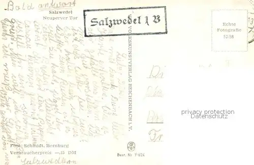 AK / Ansichtskarte Salzwedel Neuperter Tor Salzwedel