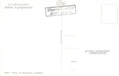 AK / Ansichtskarte Jungfraubahn Station Eigergletscher Jungfraubahn