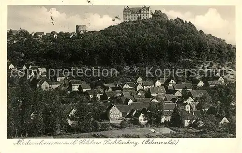 AK / Ansichtskarte Niedernhausen_Taunus mit Schloss Lichtenberg  Niedernhausen Taunus