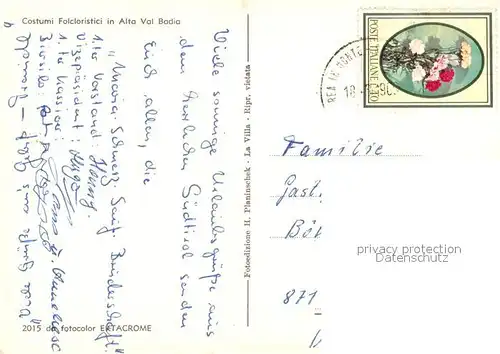 AK / Ansichtskarte Trachten_Italien Alta Val Badia  Trachten Italien
