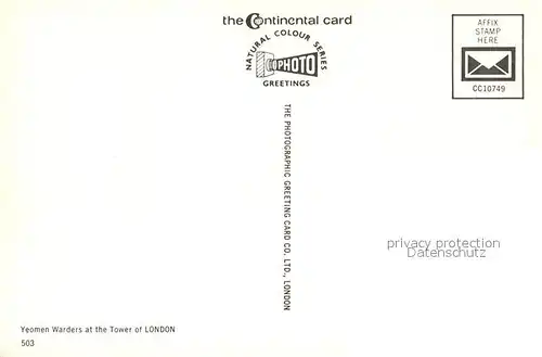 AK / Ansichtskarte Leibgarde_Wache Yeomen Warders Tower of London Leibgarde Wache