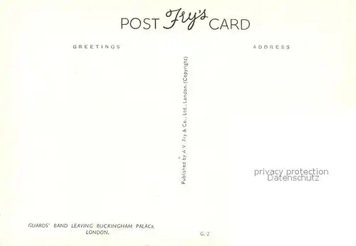 AK / Ansichtskarte Leibgarde_Wache Guards Band Buckingham Palace London Trommel Leibgarde Wache