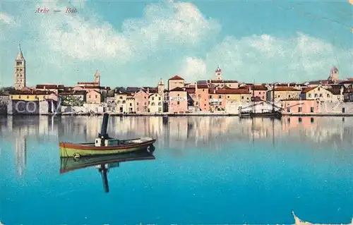 AK / Ansichtskarte Rab Arbe Ansicht vom Hafen aus Photochromiekarte No. 12532 Rab Arbe