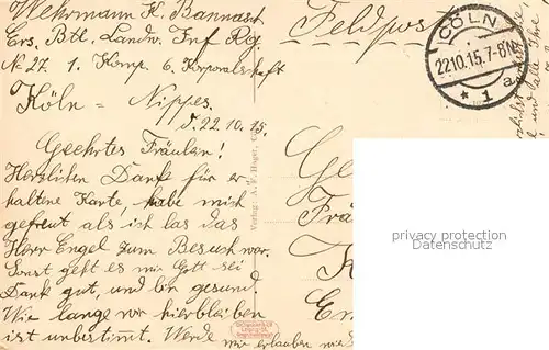 AK / Ansichtskarte Koeln_Rhein Kaiser Wilhelm Ring Denkmal Reiterstandbild Koeln_Rhein