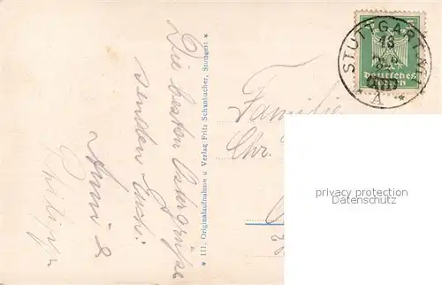 AK / Ansichtskarte Stuttgart Anlagensee mit Schloss Stuttgart