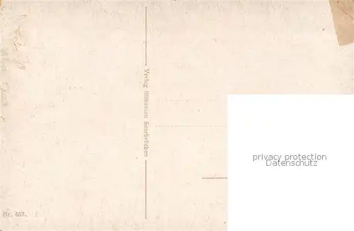 AK / Ansichtskarte Saarbruecken Partie an der Saar mit Krankenhaus im Hintergrund Saarbruecken