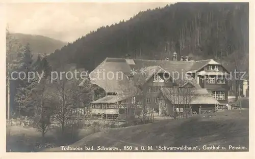 AK / Ansichtskarte Todtmoos Schwarzwaldhaus Gasthof Pension Bromsilber Todtmoos