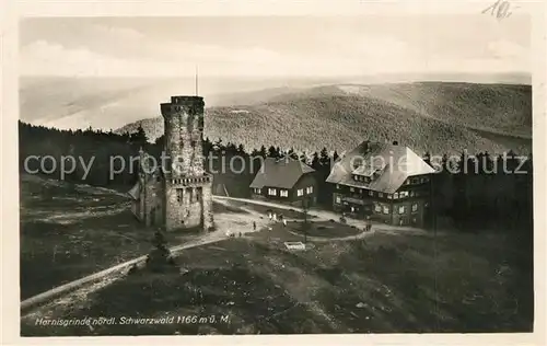 AK / Ansichtskarte Hornisgrinde Aussichtsturm Berggaststaette Schwarzwald Fliegeraufnahme Hornisgrinde