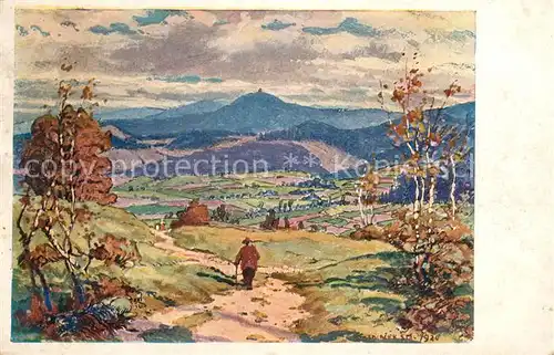 AK / Ansichtskarte Radhost Landschaftspanorama Sedlacek Kuenstlerkarte Radhost