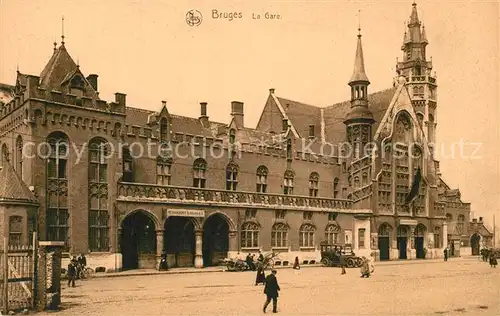 AK / Ansichtskarte Bruges_Flandre La Gare Bahnhof Bruges_Flandre