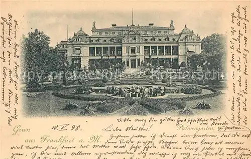 AK / Ansichtskarte Frankfurt_Main Palmengarten Gesellschaftshaus Frankfurt Main