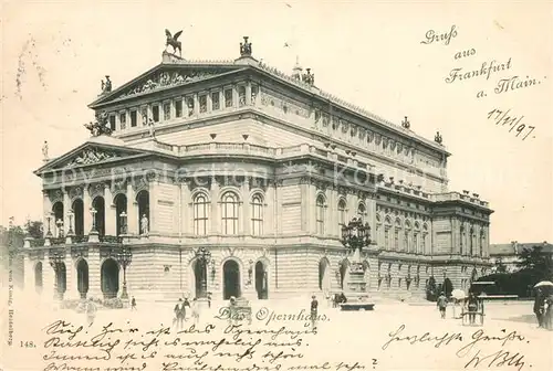 AK / Ansichtskarte Frankfurt_Main Opernhaus Frankfurt Main