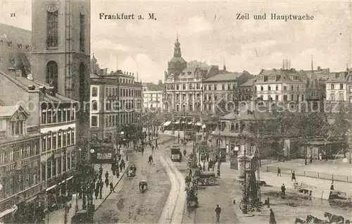 AK / Ansichtskarte Frankfurt_Main Zeil und Hauptwache Frankfurt Main