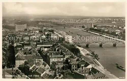 AK / Ansichtskarte Frankfurt_Main Panorama Blick nach Osten Fliegeraufnahme Frankfurt Main