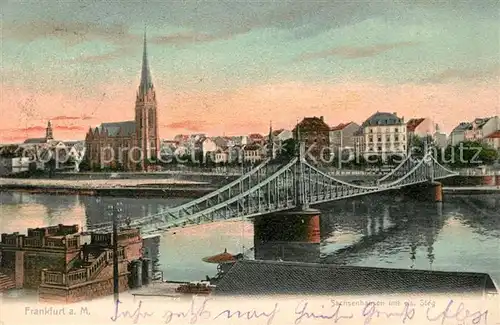 AK / Ansichtskarte Frankfurt_Main Mainbruecke Dom Frankfurt Main