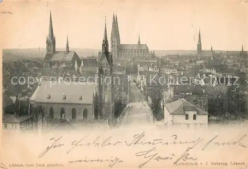 AK / Ansichtskarte Luebeck Stadtpanorama vom Dom gesehen Luebeck