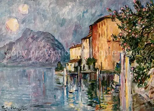 AK / Ansichtskarte Gandria_Lago_di_Lugano San Salvatore Fritz Meijer Kuenstlerkarte Gandria_Lago_di_Lugano