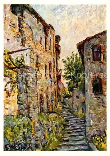 AK / Ansichtskarte Gandria_Lago_di_Lugano Case rustice Fritz Meijer Kuenstlerkarte Gandria_Lago_di_Lugano