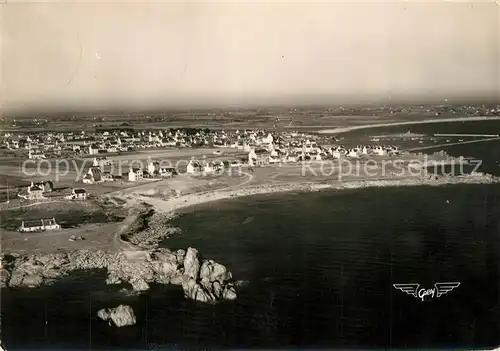 AK / Ansichtskarte Plobannalec Lesconil Rocher de Gaudoul et la Petite Plage Vue aerienne Plobannalec Lesconil