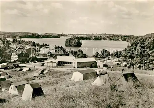 AK / Ansichtskarte Feldberg_Mecklenburg Zeltplatz Huettenberg Feldberg_Mecklenburg