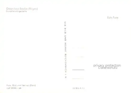 AK / Ansichtskarte Baabe_Ostseebad_Ruegen Dampferanlegestelle Baabe_Ostseebad_Ruegen