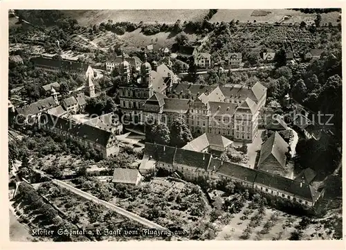 AK / Ansichtskarte Schoental_Jagst Kloster Schoental Fliegeraufnahme Schoental_Jagst