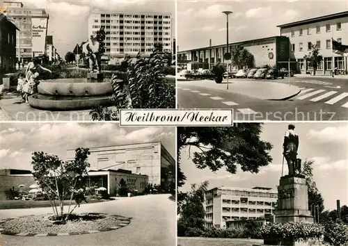 AK / Ansichtskarte Heilbronn_Neckar Brunnen Bahnhof Denkmal Heilbronn Neckar