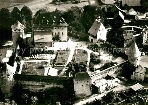 AK / Ansichtskarte Hohenberg_Eger Burg Hohenberg Fliegeraufnahme Hohenberg Eger