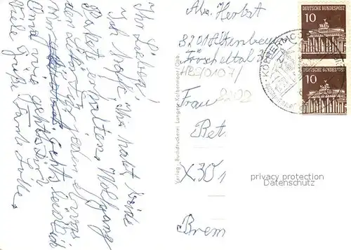 AK / Ansichtskarte Kolbermoor Panorama Strassenpartie Kirche Park Kolbermoor