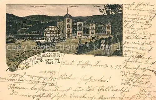 AK / Ansichtskarte Bad_Sachsa_Harz Hotel Schuetzenhaus  Bad_Sachsa_Harz