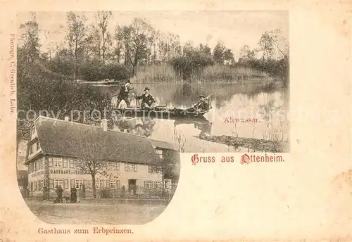 AK / Ansichtskarte Ottenheim_Schwanau Altwasser Gasthaus zum Erbprinzen Ottenheim Schwanau