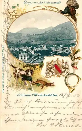 AK / Ansichtskarte Schoenau_Schwarzwald Belchen  Schoenau Schwarzwald