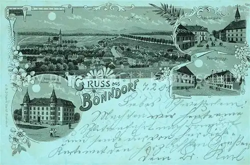 AK / Ansichtskarte Bonndorf_Schwarzwald Neustrasse Rathausplatz Amtshaus Bonndorf Schwarzwald