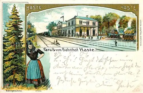 AK / Ansichtskarte Haste_Wunstorf Bahnhof Koenigstanne Haste_Wunstorf