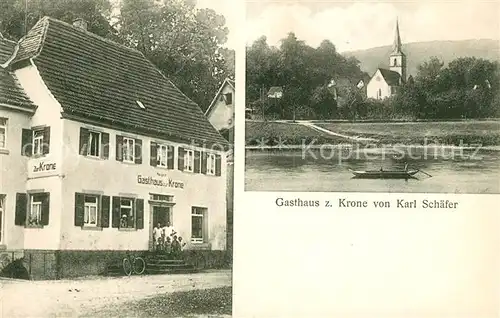 AK / Ansichtskarte Hochhausen_Neckar Gasthaus zur Krone  Hochhausen Neckar