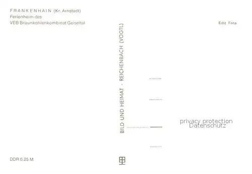 AK / Ansichtskarte Frankenhain_Thueringen Ferienheim des VEB Braunkohlenkombinat Geiseltal Frankenhain Thueringen