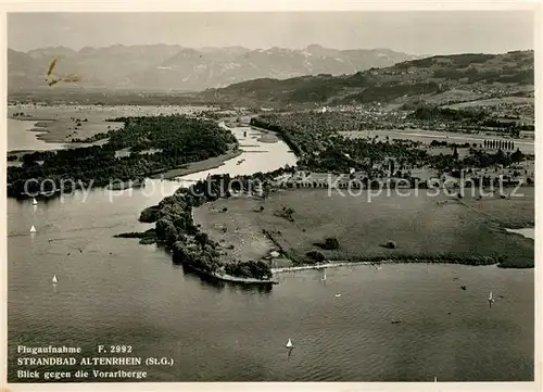 AK / Ansichtskarte Altenrhein Fliegeraufnahme Strandbad Vorarlberge Altenrhein