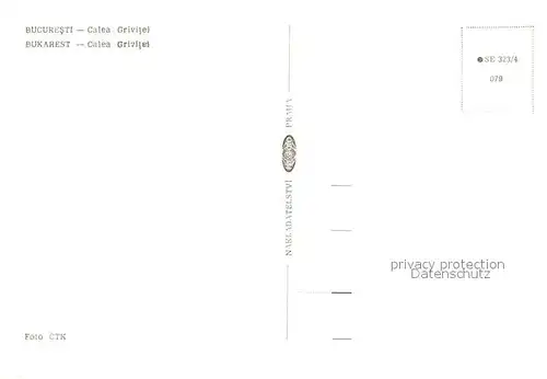 AK / Ansichtskarte Bukarest Calea Grivitei Bukarest