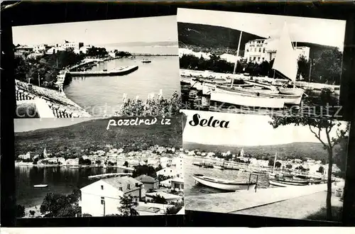 AK / Ansichtskarte Selca Panorama Bootshafen Selca