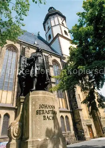 AK / Ansichtskarte Bach_Johann_Sebastian Denkmal Thomaskirche Leipzig Bach_Johann_Sebastian