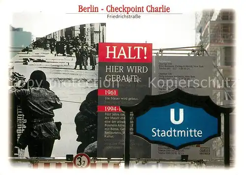 AK / Ansichtskarte Berlin Checkpoint Charlie Friedrichstrasse  Berlin