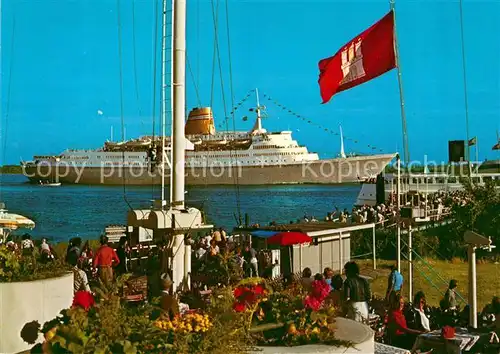 AK / Ansichtskarte Schiffe_Ships_Navires Vista Fjord Willkommhoeft Schulauer Faehrhaus Hamburg Schiffe_Ships_Navires