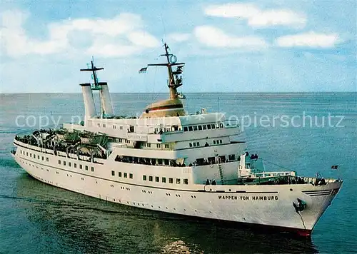 AK / Ansichtskarte Motorschiffe Seebaederschiff Wappen von Hamburg Motorschiffe