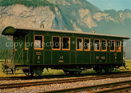 AK / Ansichtskarte Eisenbahn Personenwagen BC 3 1452 Jura Simplon Bahn Eisenbahn