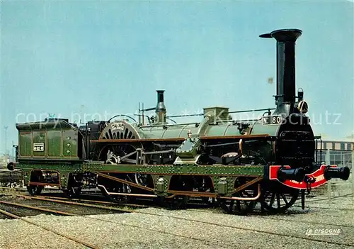 AK / Ansichtskarte Lokomotive Crampton Nr. 80 Le Continent Paris a Strasbourg Lokomotive