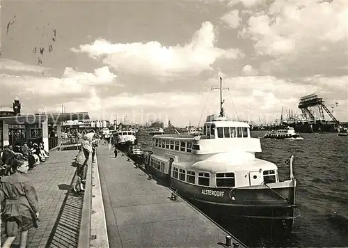AK / Ansichtskarte Motorschiffe Alsterdorf Hamburg St. Pauli Landungsbruecken  Motorschiffe
