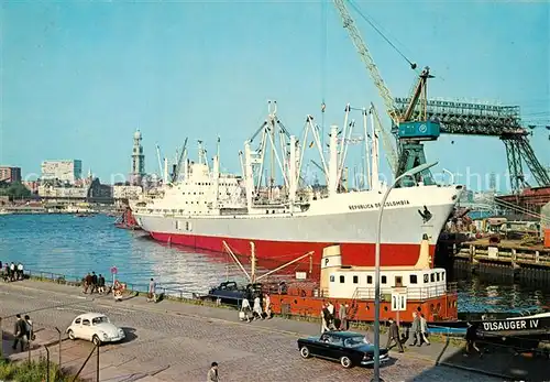 AK / Ansichtskarte Schiffe_Ships_Navires Republic of Colombia Hamburg Hafen  Schiffe_Ships_Navires