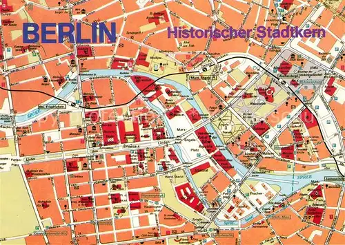 AK / Ansichtskarte Berlin Stadtkarte Stadtkern  Berlin