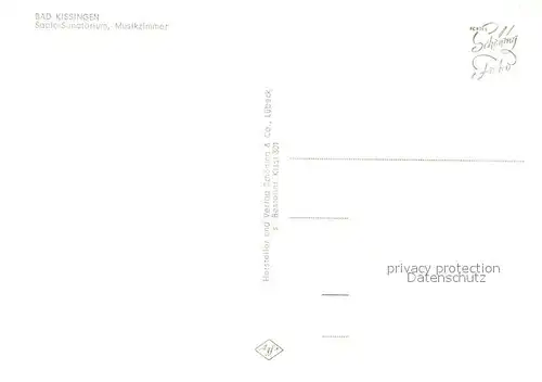 AK / Ansichtskarte Bad_Kissingen Saale Sanatorium Musikzimmer Bad_Kissingen